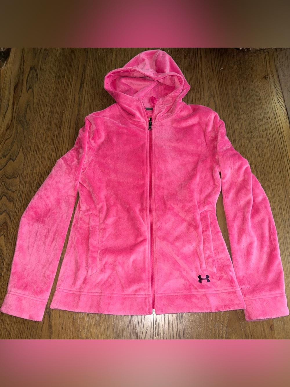 Under Armour Hot Pink Plush Full-Zip Hoodie